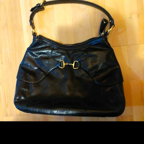 Antonio Melani black Leather crossbody - Picture 1 of 10